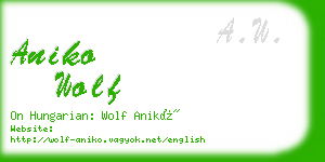 aniko wolf business card